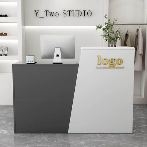 L-förmiger Empfangsraum Rezeption，Moderne Kleine Einzelhandelskasse Mit Schublade Und Aufbewahrungsschrank Computer，Arbeitsplatz Für Salon Lobby Büro，für Bekleidungsgeschäft/Einzelhandelsgeschäft