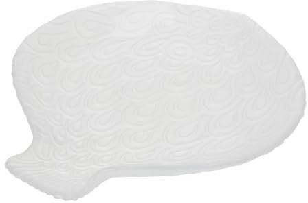 Keyhomestore- Set di 2 Piatti A forma di Pesce, realizzati in Vetro, color bianco trasparente, ideale come Piatti per cibi e centrotavola decorativo. Idea regalo e bomboniera 24x22cm.
