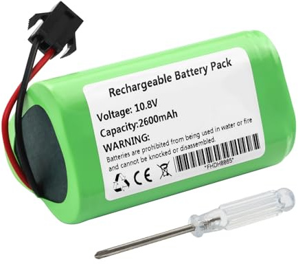 ANTIEE Batteria di ricambio per Vactidy T6 T7 T8 Sweeper Aspirapolvere | 2600mAh，Batteria per Vactidy LS001-02 Vacuum Cleaner，Installazione semplice，Protezione integrata，Per l'uso quotidiano in casa