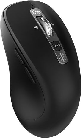T'nB Infinite Mouse - Wireless Mouse with Scroll Wheel for Ultra Fast Scrolling, Dual Bluetooth Connection and Radio Frequency, Comfort and Precision, Compatible with Windows and MacOS - Black