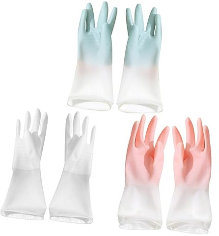 ANDRESLAD Gummihandschuhe Für Küche Und Haushalt Spülhandschuhe Aus Strapazierfähigem Material Zum Schutz Der Hände Bei Reinigungsaufgaben