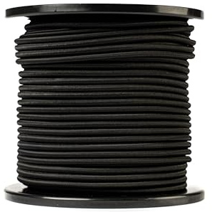 SNURO Elastisches Gummischnur (6mm, 100M, Schwarz) - Professionelle Qualität Gummiseil - Wetterfest und wiederverwendbar - Bruchkraft 80kg - WLL 40kg