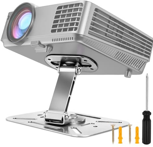 Support de projecteur de bureau rotatif à 360° avec interface à vis 1/4 pour home cinéma, salle de jeux, bureau, argent