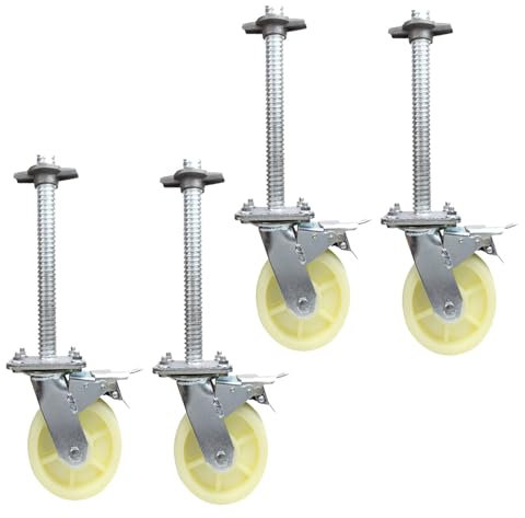 ZMTGLTG Rueda Universal For Andamios De 8 Pulgadas De Alta Resistencia con Freno De Bloqueo, Rotación De 360 ​​Grados, Adecuada For Andamios De Ingeniería, Carros, Paquete De Cuatro