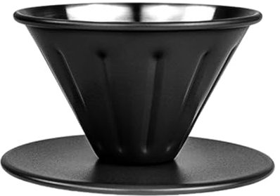 BELOWSYALER Cafetera de acero inoxidable con filtro manual para uso doméstico
