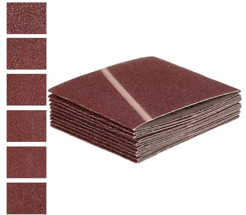 QUARKZMAN 203mm x 483mm Nastri Abrasivi, 12Pz 40/60/80/100/120/150 Grana Carta Vetrata per Levigatrice Ossido di Allumina Per Lavorazione Legno, Lucidatura Metalli, Affilatura Coltelli