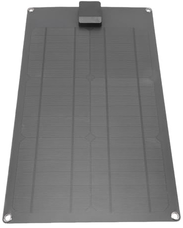 HELEVIA Chargeur Solaire de Batterie, Mainteneur de Charge d'entretien pour Voiture et Camping-Car, Kit de Panneau Solaire Portable étanche 30 W avec Contrôleur et Sortie USB