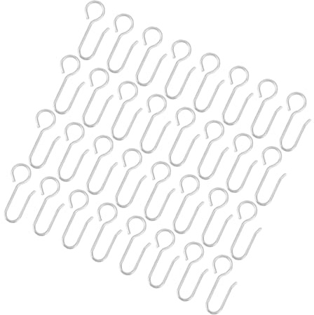 TIDTALEO Ganci Per Tende Da Soffitto in Metallo Resistenti, Piccoli Ganci Per Binari Per Tende Da Doccia e Decorazioni Da Soffitto, Set Da 200 Pezzi Per Installazione Facile e Uso Versatile