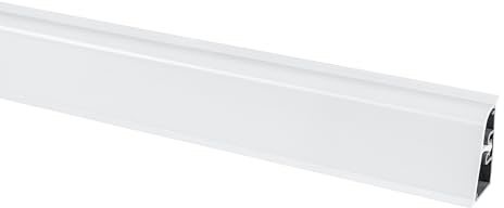Wohnoria® 3 m Abschlussleiste Weiß Hochglanz 37 mm Höhe Wandabschluss Küche Arbeitsplatte Winkelleiste