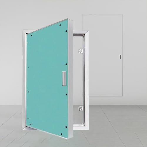 Pannello di accesso a parete nascosto, porta di ispezione con apertura a 120°, per elettricità, idraulica e porta di accesso per cartongesso durevole (65 x 65 cm), facile installazione, accesso sicuro