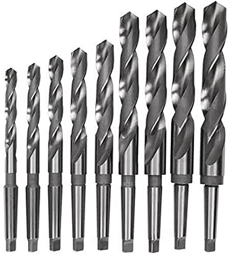 Optimum Spiralbohrersatz HSS MK3 (9 Teilig mit Morsekonus, 14,5 – 30 mm, Rechtsschneidend) 3051003