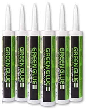 Green Glue Noiseproofing Compound - 6 Tubes,net wt 28 fl.oz(828 ml)