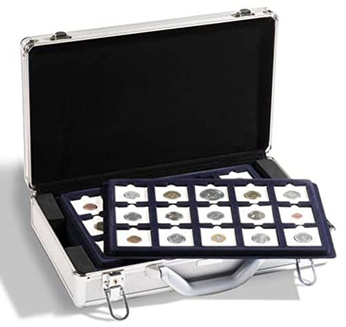 Leuchtturm 343225 Münzkoffer Cargo L 6 - Inkl. 6 Tableaus für 90 Münzen z.B. in Quadrum-Kapseln - 407 x 95 x 245 mm