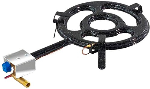 Garcima Butan/Propan/Natur Ring mit Gas Auslass Seite, schwarz, 20 cm, 4 Stück