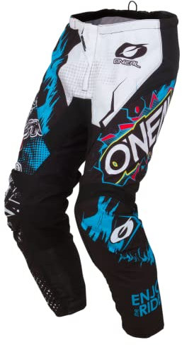 O'NEAL | Pantaloni Motocross | MX | eccezionale libertà di movimento, completamente foderati, imbottitura in gomma per una maggiore protezione | Pantaloni Element Villain | Adulto | Bianco | Taglia 40