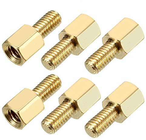 sourcing map 6 Stücke M3 5+6mm Weiblich Gewinde Patt Abstandhalter Schrauben PCB Säule DE de | PCB Säule DE, M3 5+6mm