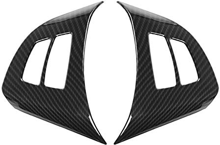 Keenso Lenkradknopf-Garnitur, 2 Stück, Carbonfaser-Stil, Lenkradrahmen