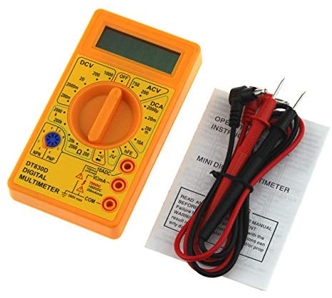Ballylelly Multimetro Digitale Tascabile DT-830D 1999 Conta AC/DC Volt Amp Ohm Diodo hFE Tester di continuità Amperometro Voltmetro Ohmmetro