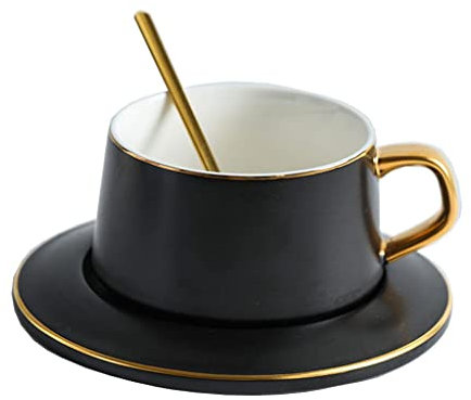 ZOGBX Tazas 8.09 onzas,Tazas de café de Porcelana,Tazas y Platos Desayuno,Juegos Tazas te Porcelana Inglesa,Juego de té de cerámica inglés Simple,Tazas de Café Florales,Bone China Conjunto de Café