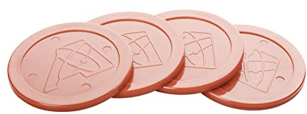 Atomic Premium Air Hockey Pucks (4‑Pack) – Heavyweight 3‑1/4” Red Pucks for Air Hockey & Push Hockey Tables