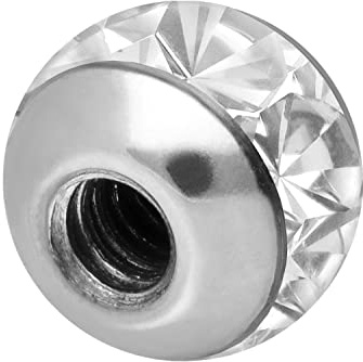 PIERCINGLINE Universelle CHIRURGENSTAHL Schraubkugel EPOXY RING Piercing Aufsätze Kugel Ersatz Farb & Größenauswahl