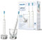 Philips Sonicare DiamondClean 9000 elektrische Zahnbürste, Doppelpack, Zahnbürste mit Schalltechnologie inklusive App, Drucksensor, 4 Putzmodi, 3 Intensitätsstufen, Ladeglas, weiß, Modell HX9914/62