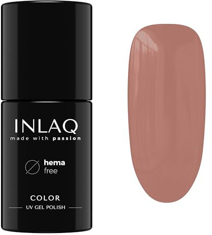 INLAQ® UV Nagellack Nude - 6 ml Hema Free - Langlebiger UV Lack - Nail Polish - Essential Kollektion - Gelnägel - Shellac Gel - Gellack ohne Hema | 1005- Nude