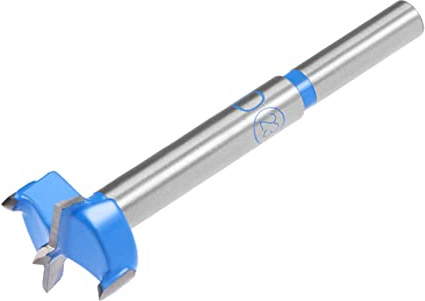 QUARKZMAN 23mm Forstner Bohrer Wolframkarbid Holzlochsäge Blau Grau | 1 Stück, Schnecken Öffner, Für Möbel Kunststoff Türscharnier