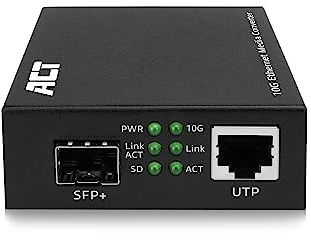 ACT 10G - Convertidor de Medios Ethernet de Fibra óptica, Cumple con el estándar 802.3ab, multimodo, Modo único SFP+ - AC4455