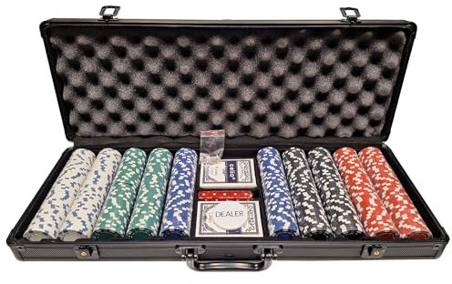 Pokerset Alu Case 500 Chips schwarz