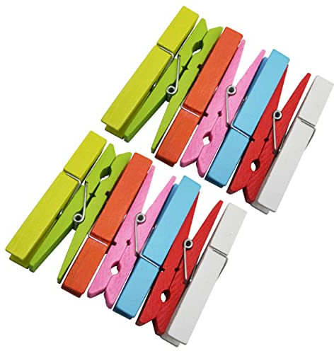 Amosfun 3 Satz Fotoordner Mini-Wäscheklammern Fotostift Mini Holzklammern Ornamentbild Bildstifte Snack-Dichtungsklemme Fotohalter Einfach Bilderrahmen Foto-Pin hölzern