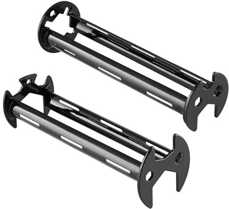 Tomorotec Basin Wrench Set of 2, Easy Assembly & Disassembly of Plumbing Fixtures, Rotational Alloy Steel Pipe Wrench for Tight Spaces, Enhanced Precision for Bathroom Installations & Pipe Nut Removal