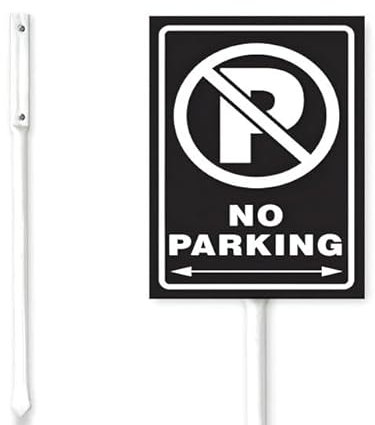Geroclonup Hinweisschild mit Pfahl, rostfreies Aluminium, für Zuhause, Zaun, Geschäft, Garten, Outdoor-Dekoration, 30,5 x 38,1 cm