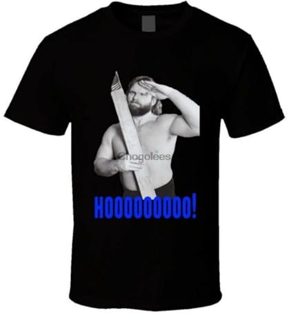 LSNUO Hacksaw-Jim-Duggan-Retro-Wrestling-Legend-T-Shirt Black