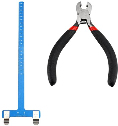 Deooxye Bogensaite Nocking Points Set - T Square Lineal mit Zange für Recurve und Compound Bowstring Zubehör