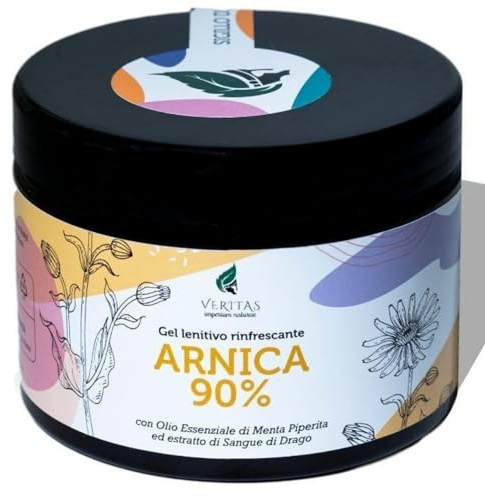 VERITAS Arnica Gel Forte 90% per Cavalli Uso Umano 500ml, Effetto Rapido con Artiglio del Diavolo e Menta, Dermatologicamente Testata