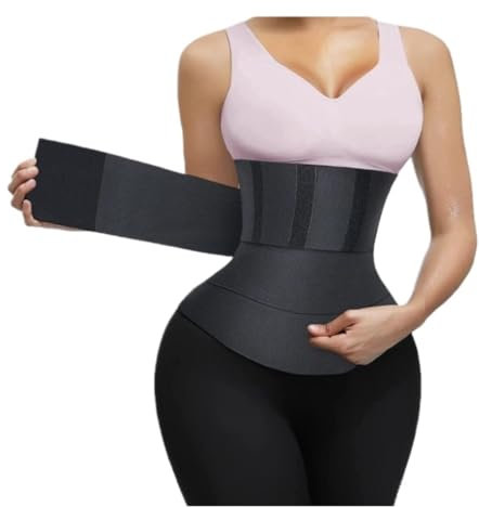GOOPEEG Bauchweggürtel Stretch Hose Taillenmieder Gürtel Shapewear Body Shaper Sport Hüftgürtel Taillentrimmer Postpartale Bauchwickel Einstellbar Bauchweg Mieder(6 meters)