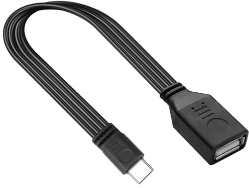 JSADZKJ USB C a USB A 2.0 Cable Corto Plano USB Tipo C Cable de Carga USB C Macho a USB A Hembra Tipo C OTG Cable para Teléfono Tablet Ordenador Portátil USB Stick 11.8in/30CM