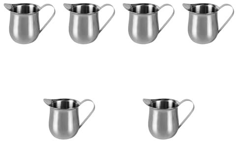 perfk 6 Pezzi Creamer Bricher Creamer Dispenser Coppe per Espresso Coppa per Latte Brocca brocca Crema per Latte per caffetteria Latte per Insalata, 150ml