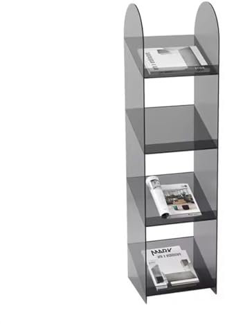 GAOXIONG Bodenständer aus Acryl mit kreativem, schlichtem Design zur Aufbewahrung von Büchern und Broschüren. Bodenstehender Zeitungsständer, Bücherregal, Prospekthalter