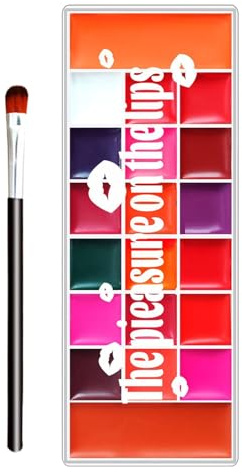 Palette Labbra Lucido 20 Tonalità Blush per Guance | Fard Tinto Leggero Opaco Idrorepellente Antimacchia Per Serata Party e Giornaliero