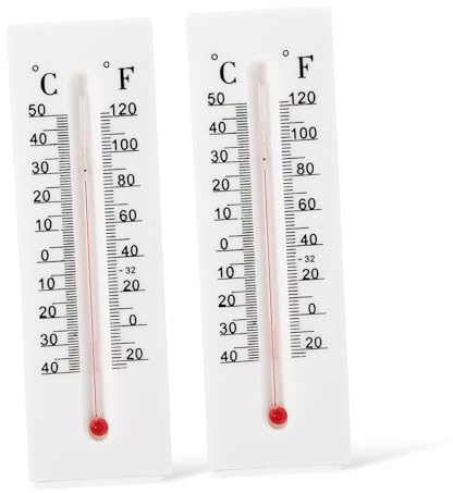 Operitacx 2pezzi Termometro Esterno Con Nascondiglio Chiavi Scatola Porta Chiavi Resistente Al Vento Contenitore Segreto Per Giardino e Patio Con Monitoraggio Temperatura