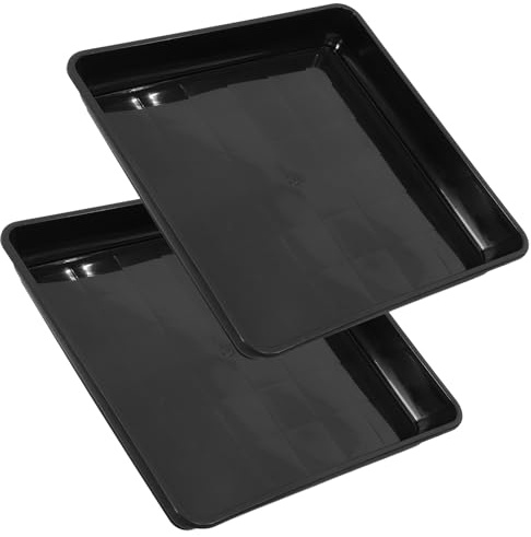 TOYZFRIENDY Sottovaso per Piante in Plastica Pp 2 Pezzi Quadrato 40x40 Cm Antigoccia per Vasi da Fiori da Interno e Balcone Vassoio di Drenaggio Resistente per Fioriere e Piante in Vaso