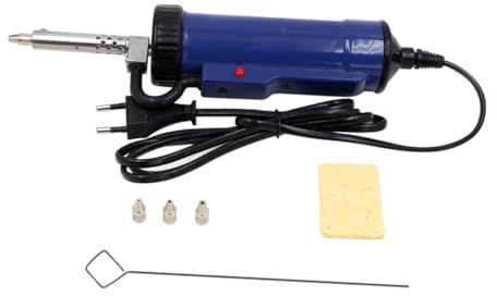 OSALADI Elektrische Entlötpumpe mit Starkem Vakuum und Schneller Erwärmung Inkl Austauschbaren Düsen Langlebiges Material Handlich für Pcb Lötzinnentfernung Geeignet für DIY Reparaturen