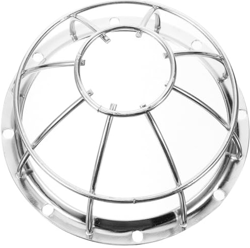 MAGICLULU Protective Alarm Detector Cover with Fire-Resistant Mesh and Metal Cage, Silver Base 106-132Mm for Residential and Commercial Use