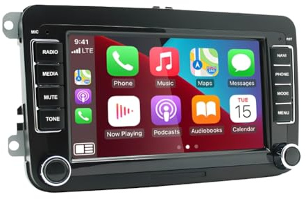 2+64G Doppel Din Autoradio für Transporter T5 2010-2020, 7 Zoll IPS Car Display mit Wireless Carplay Android 14 GPS Navi Head Unit Bildschirm Upgrade Bluetooth Rückfahrkamera Mirror Link FM/RDS SWC