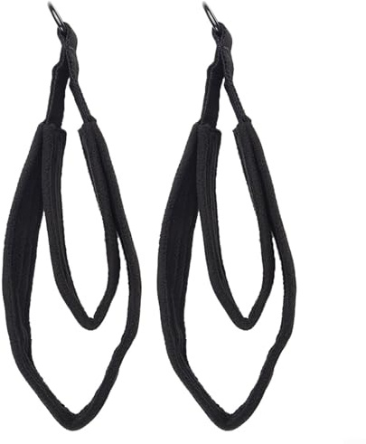 EXTRWORY Correas de pilates de doble bucle con anillos en D para ejercicios de pie reformador, suaves para bandas de yoga de forro polar polar para gimnasio en casa, entrenamiento, flexibilidad