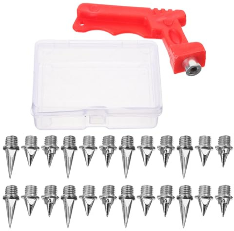 Toddmomy Juego de Clavos Metálicos para Zapatillas de Atletismo, Clavos Firmes y Resistentes de Metal en Forma Cónica para Pista y Running, 1 Set para Atletas