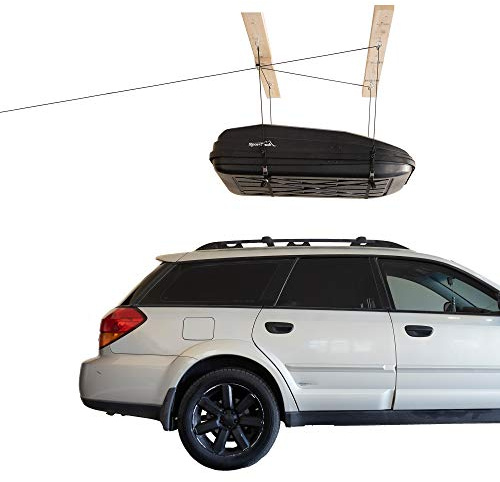 HARKEN Hoister Heavy Cargo Carrier Overhead Garage Storage 4-Point Hoist System for 145lb Carriers, Boxes, Kayaks, Canoes (145lb max load,10ft.Ceiling), Model 7803