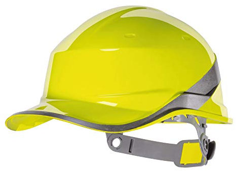 Delta Plus Diamond V Casco Rigido Di Sicurezza In Stile Cappellino Da Baseball, Giallo, Talla única